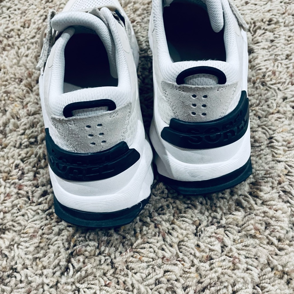 Sorel Cream and Black Sneakers with Velcro Closure - Picture 4 of 5